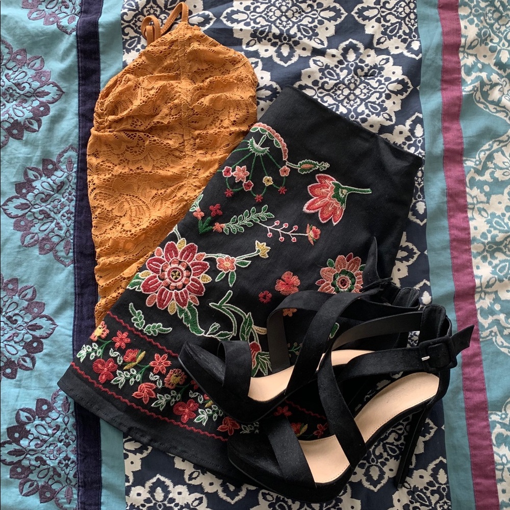 Burnt Orange Lace Bodysuit